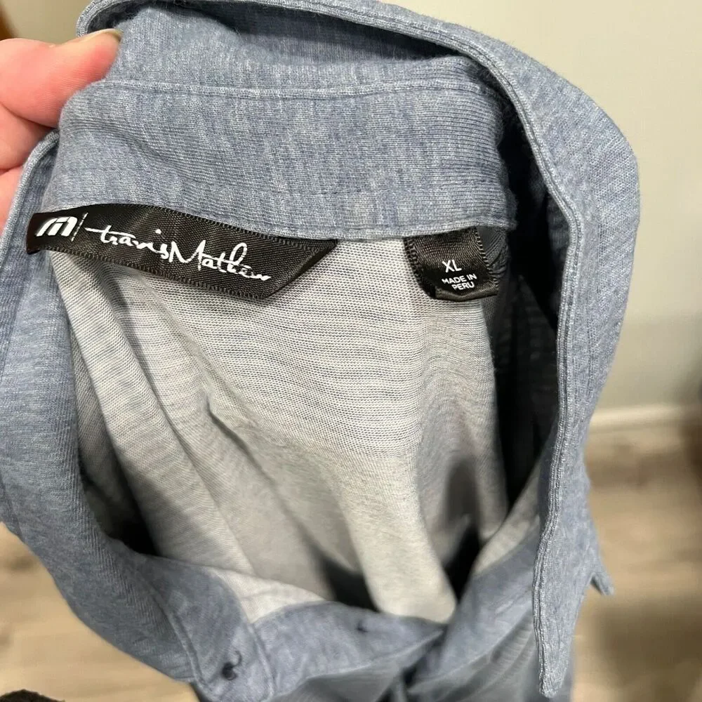 Travis Mathew Striped Polo Shirt Short Sleeve Golf Casual Modern Fit Sz XL‎ - Picture 5 of 7